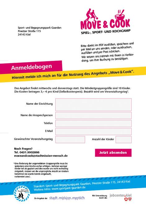 Anmeldebogen