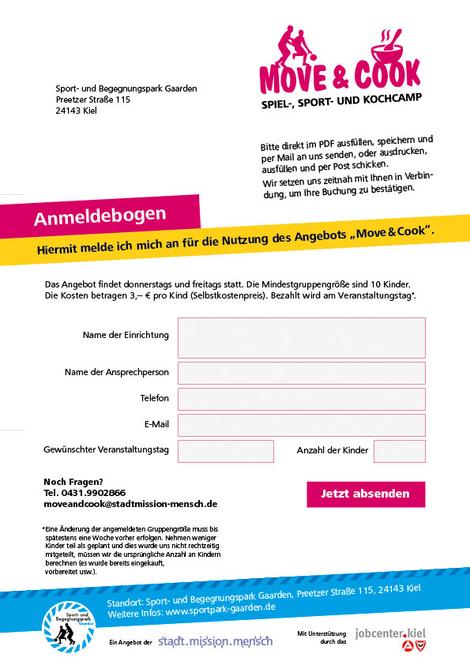 Anmeldebogen