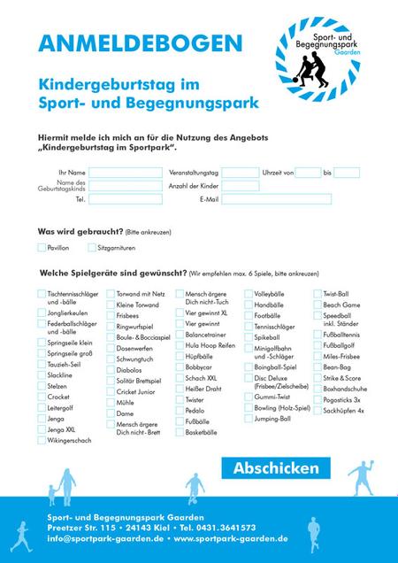Anmeldebogen
