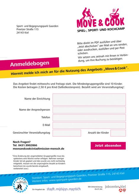 Anmeldebogen